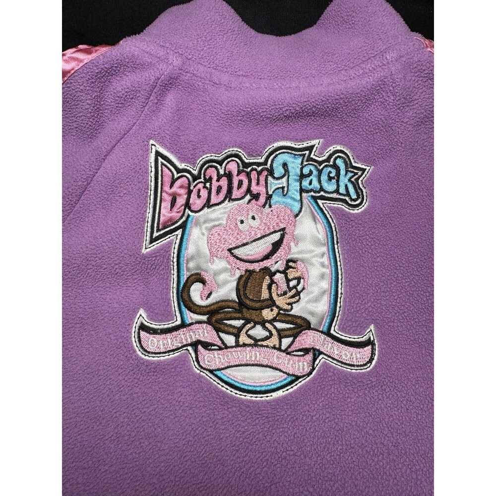 Y2K Bobby Jack Purple 1/4 Zip Sweatshirt Bubble Gum Monkey Girls Juniors
